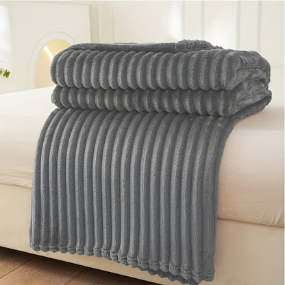 Cozy Ribbed Throw Blanket