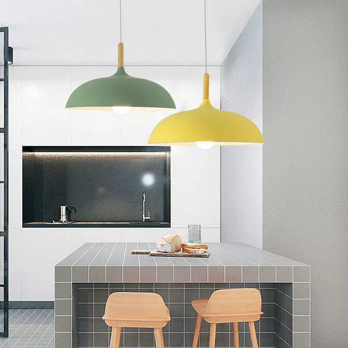 Natural Wood Modern Ceiling Lamp