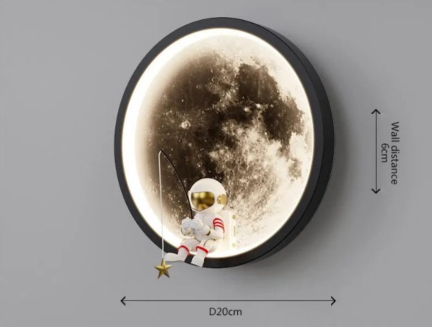 Glowing Moon Shape LED Light Fixture
