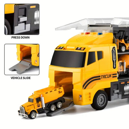 Fun Kids Construction Toy Truck Set with Building Blocks