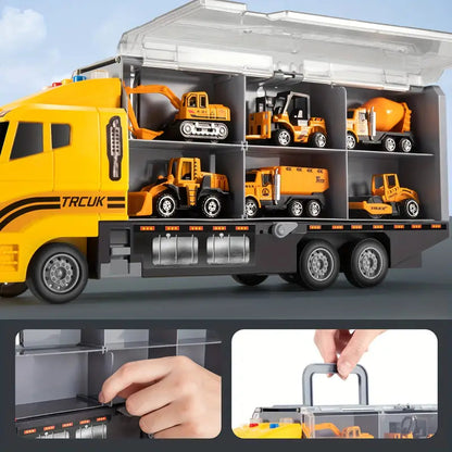 Fun Kids Construction Toy Truck Set with Building Blocks