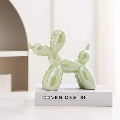 Colorful Handmade Ceramic Dog Figurine
