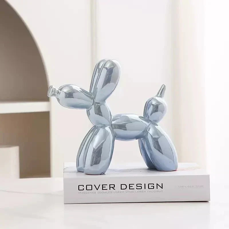 Colorful Handmade Ceramic Dog Figurine