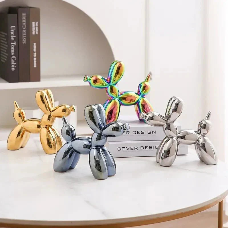 Colorful Handmade Ceramic Dog Figurine