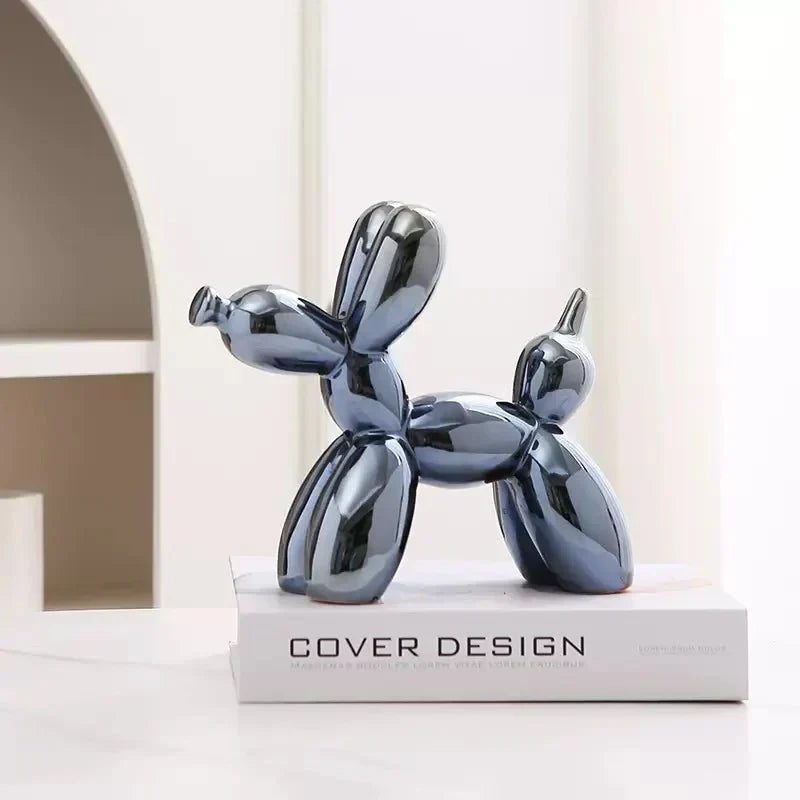 Colorful Handmade Ceramic Dog Figurine