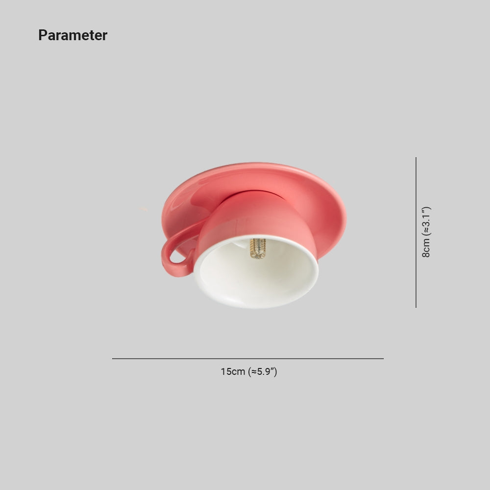 Stylish Ceramic Coffee Cup Pendant Light