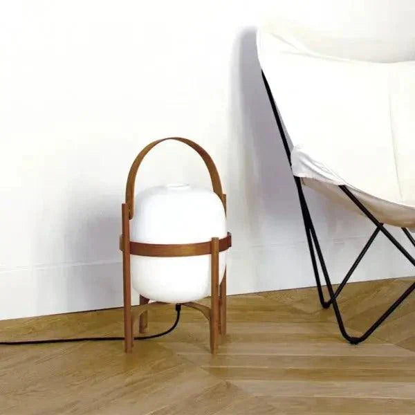 Rustic Wood Desk Table Lamp