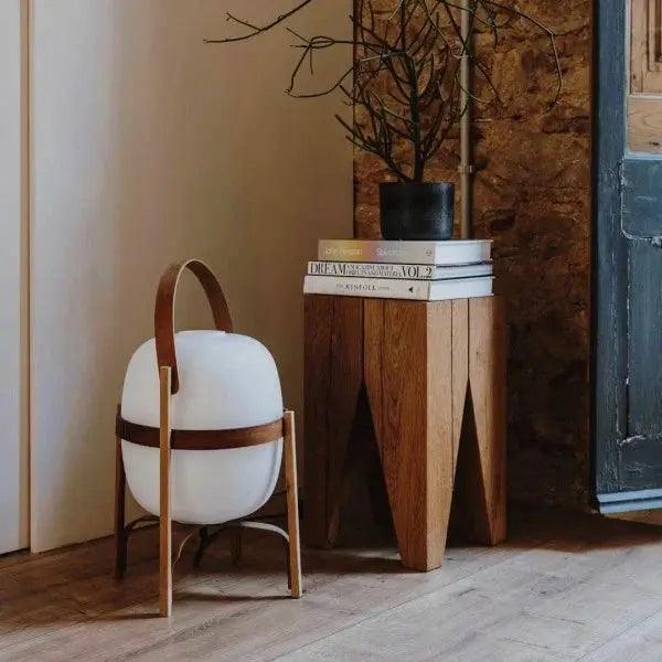 Rustic Wood Desk Table Lamp