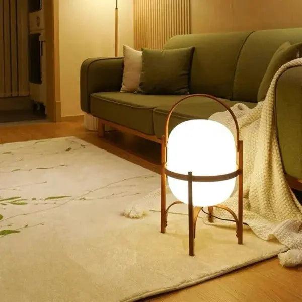 Rustic Wood Desk Table Lamp