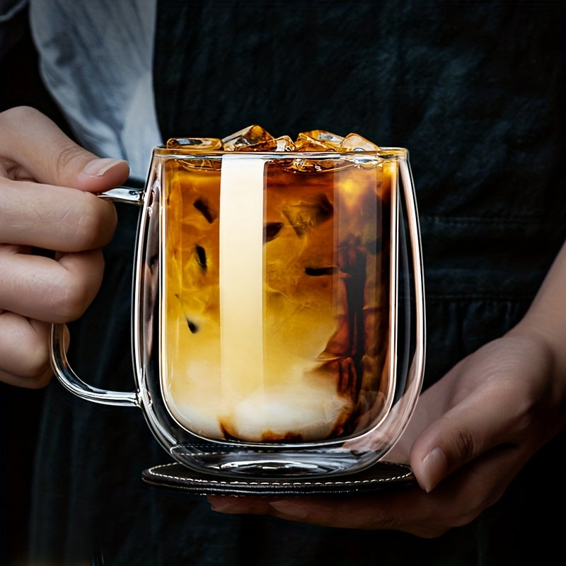 Insulated Double Wall Glass Mug - Clear Borosilicate Coffee Cup