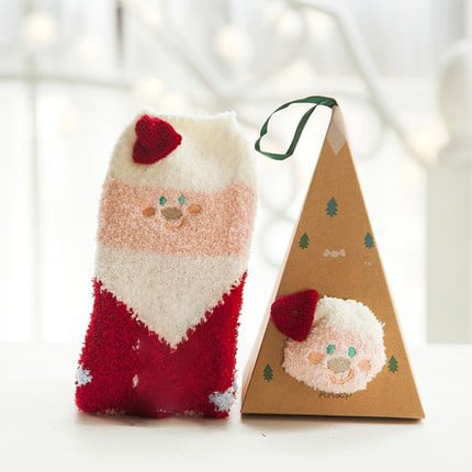 Cozy Christmas Socks Gift Set Soft Plush Design - Fesara
