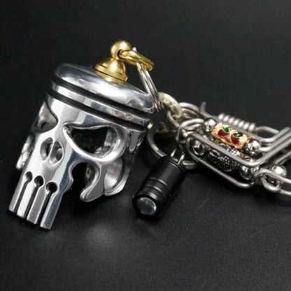 Tough Skull Pendant Keychain