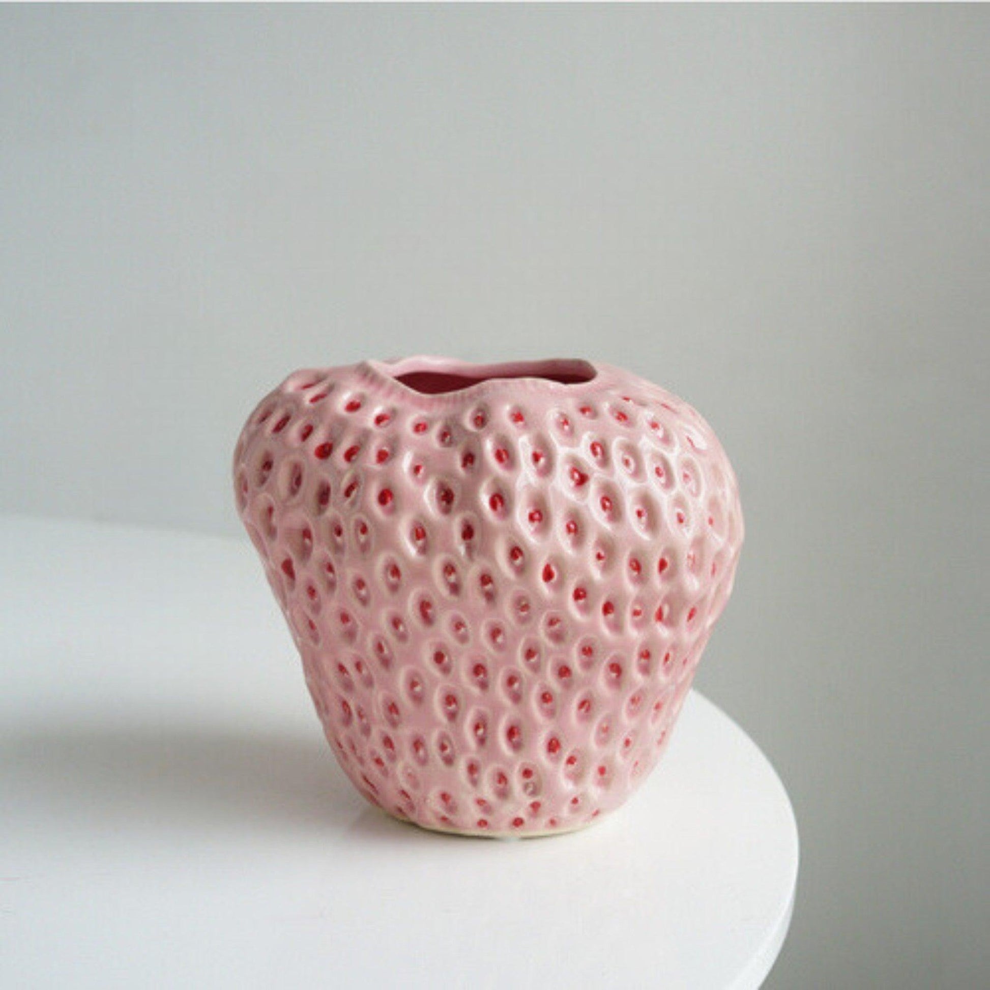Colorful Strawberry Shaped Ceramic Planter Pot - Fesara