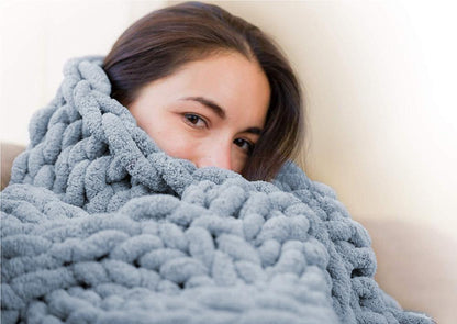 Plush Soft Knit Throw Blanket Cozy Home Decor