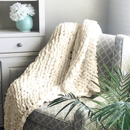 Plush Soft Knit Throw Blanket Cozy Home Decor - Fesara