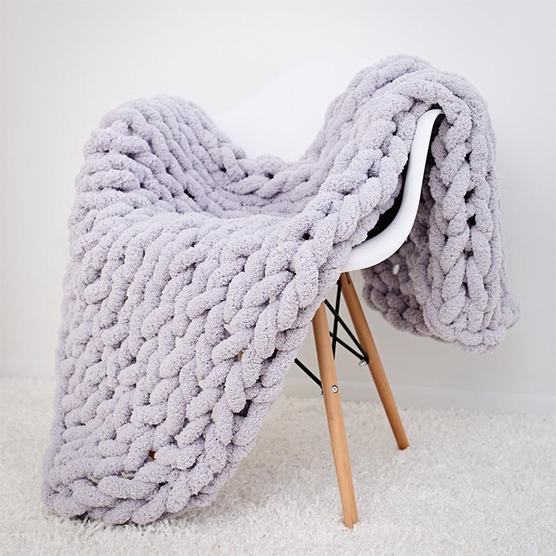 Plush Soft Knit Throw Blanket Cozy Home Decor
