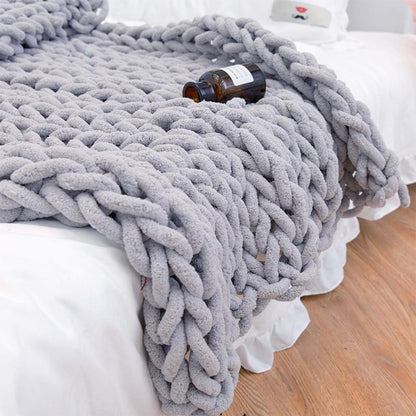 Plush Soft Knit Throw Blanket Cozy Home Decor