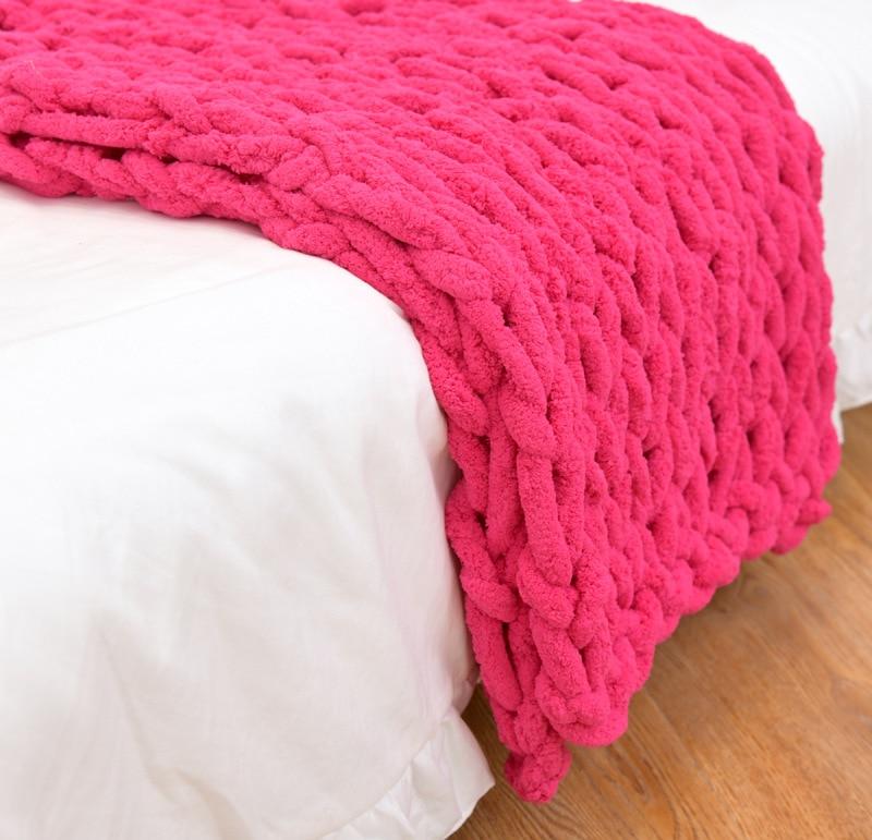 Plush Soft Knit Throw Blanket Cozy Home Decor