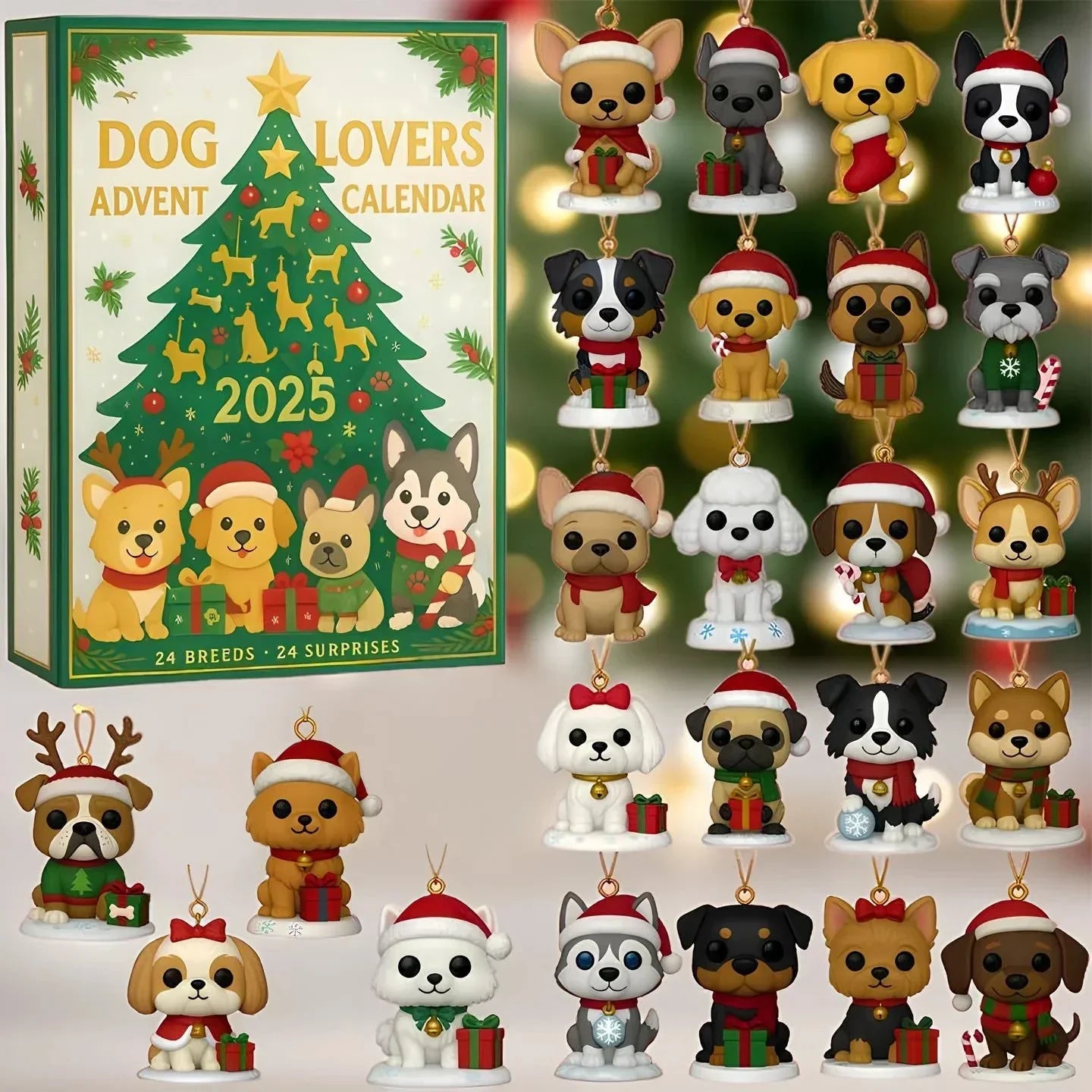 Funny Dog Countdown Calendar Gift Set