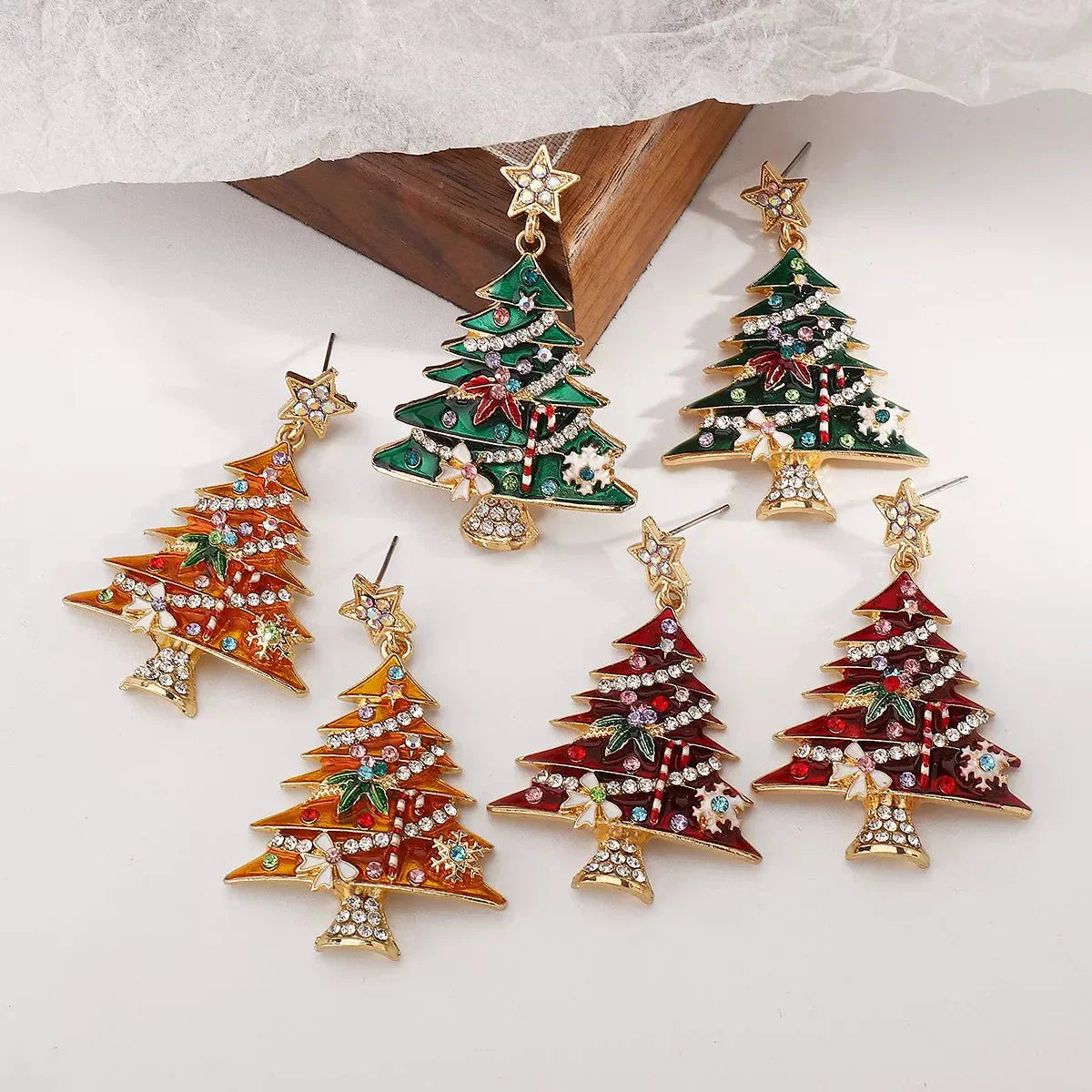 Fesara | Holiday Snowflake Drop Earrings