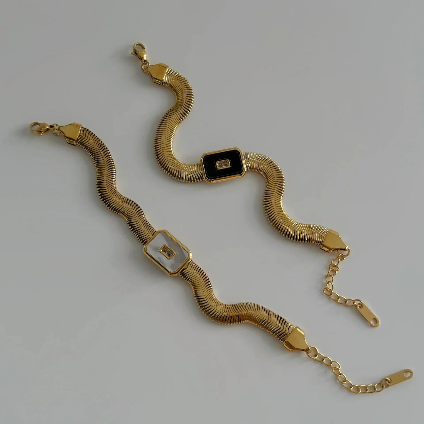 Fesara | Thick Link & Textured Chain Bracelets
