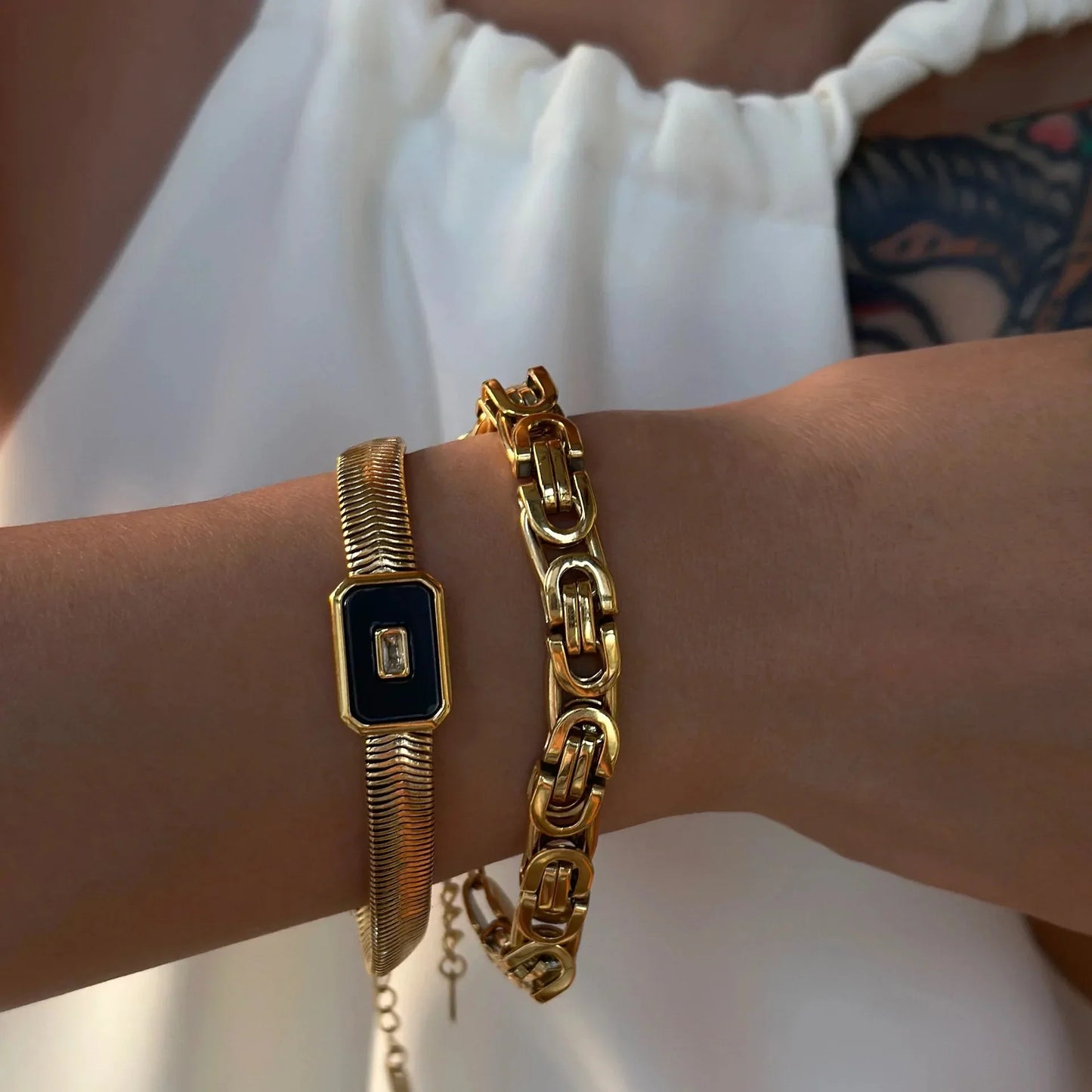 Fesara | Thick Link & Textured Chain Bracelets