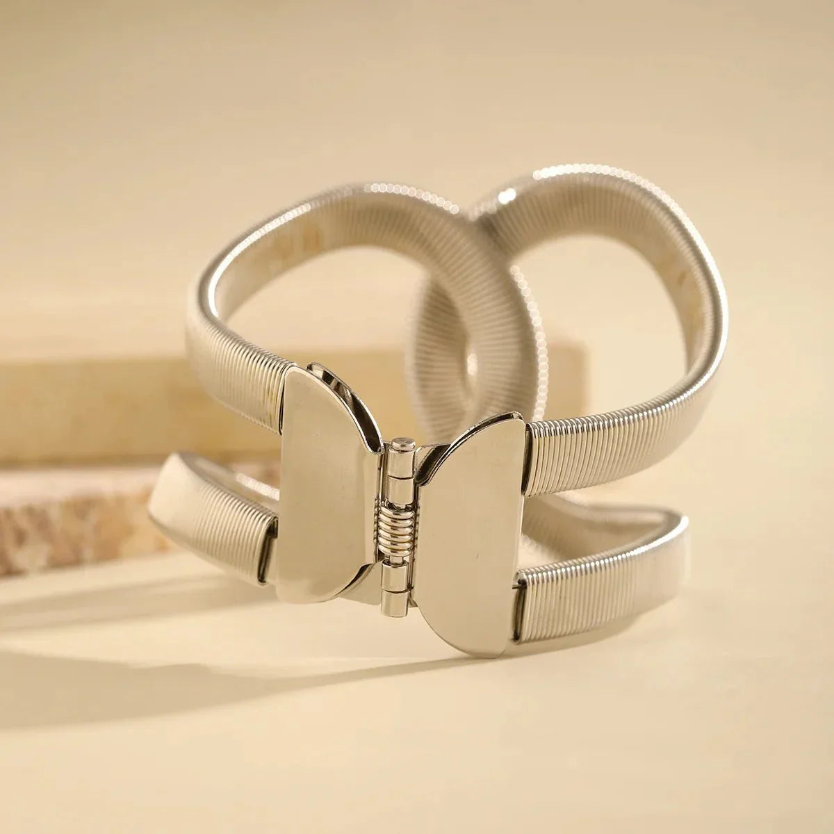 Bold Twist Cuff Bangle Bracelet