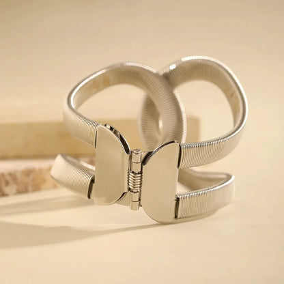 Bold Twist Cuff Bangle Bracelet