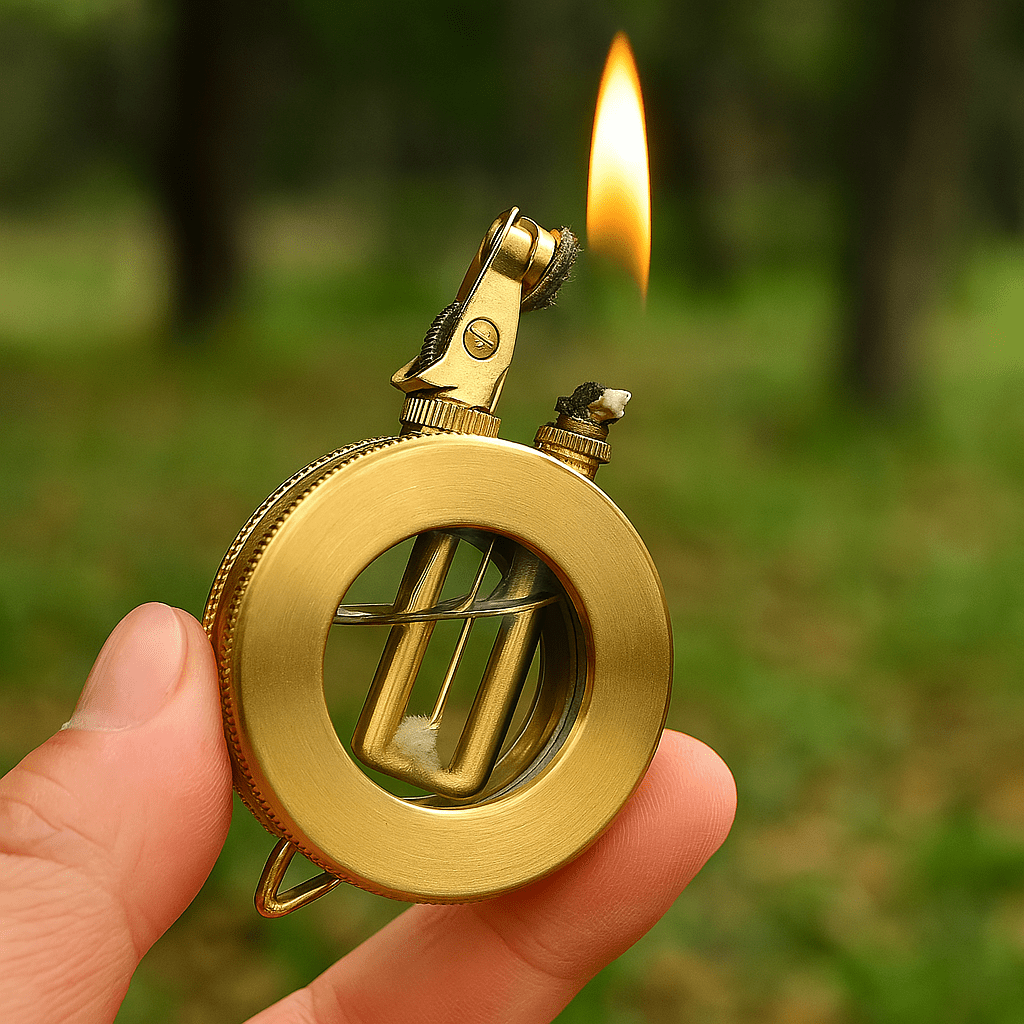 Vintage Style Metal Gas Lighter