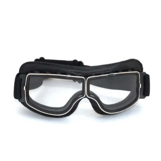 Retro Style Leather Biker Goggles - Fesara