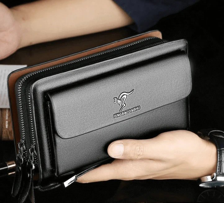 Classic Leather Clutch Wallet for Men