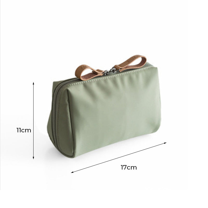Spacious Double Zip Makeup Pouch Bag