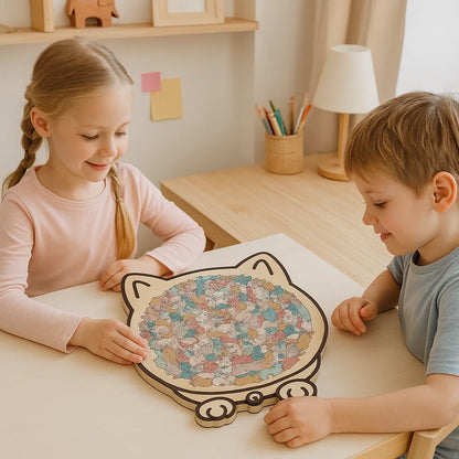 Wooden Kitty Jigsaw Puzzle Toy