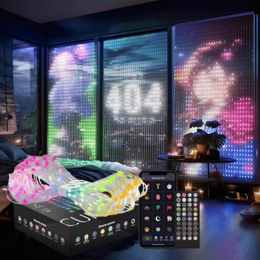 Vibrant LED Room Syncing Curtain Lights - Fesara