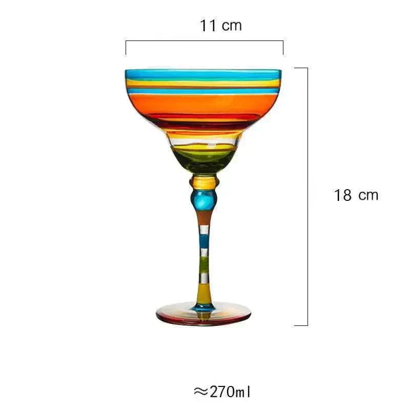 Vibrant Party Margarita Glass