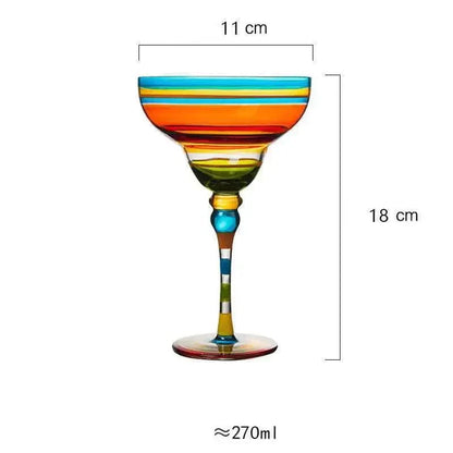 Vibrant Party Margarita Glass