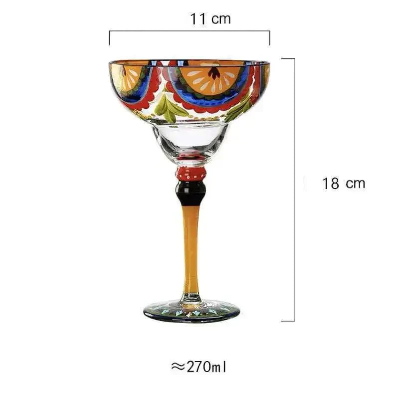 Vibrant Party Margarita Glass