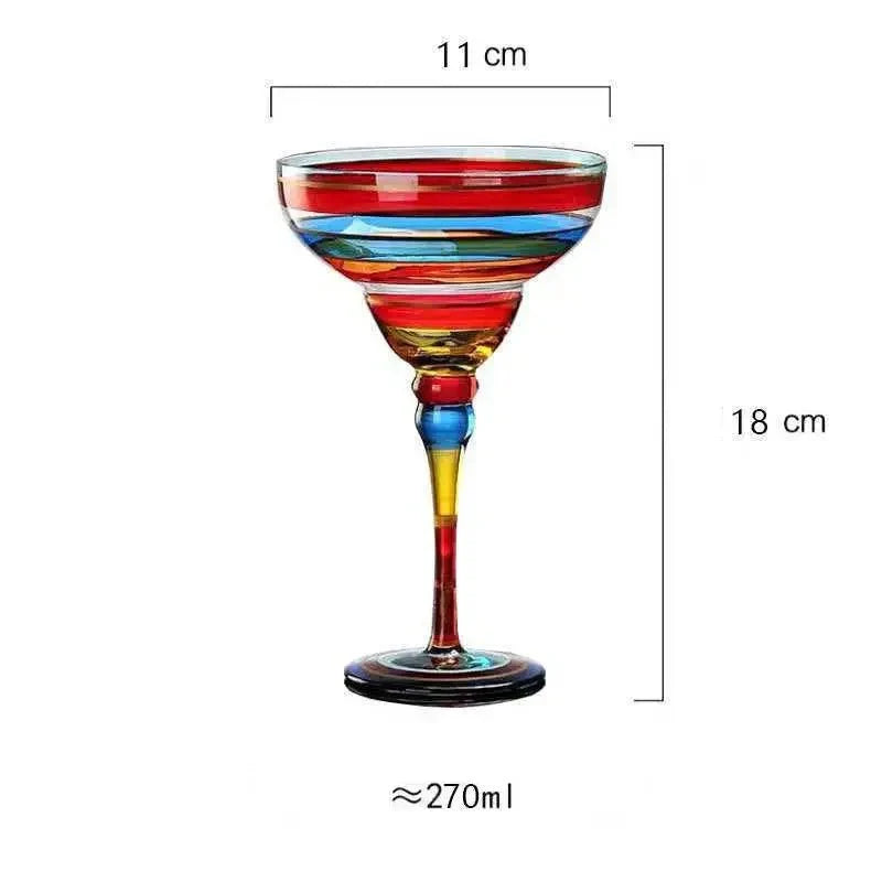 Vibrant Party Margarita Glass