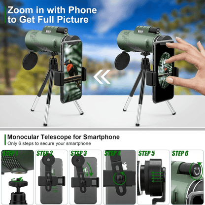 Compact 600x Ultra - Zoom Monocular - Monocular - Wild Eye Vision