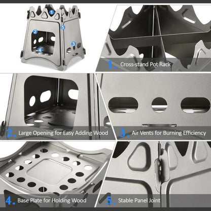 Compact Camping Firewood Stove - Firewood Stove - Wild Eye Vision
