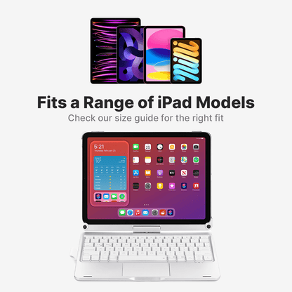 Portable Wireless iPad Keyboard Case with 360 Rotation - Fesara