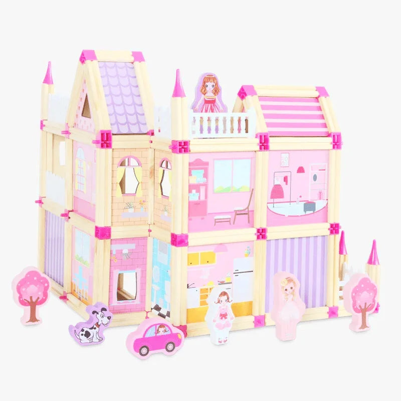 Classic Wooden Building Block Set for Kids