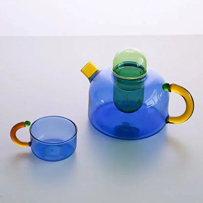 Vibrant Heat Resistant Glass Teapot Set