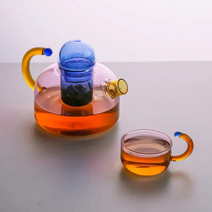 Vibrant Heat Resistant Glass Teapot Set