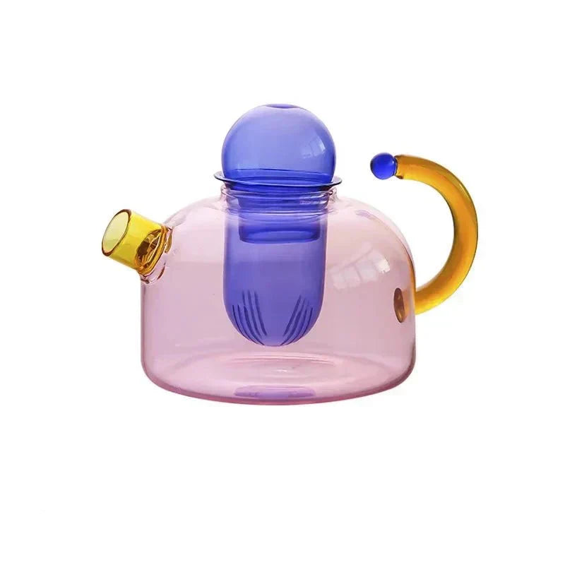 Vibrant Heat Resistant Glass Teapot Set