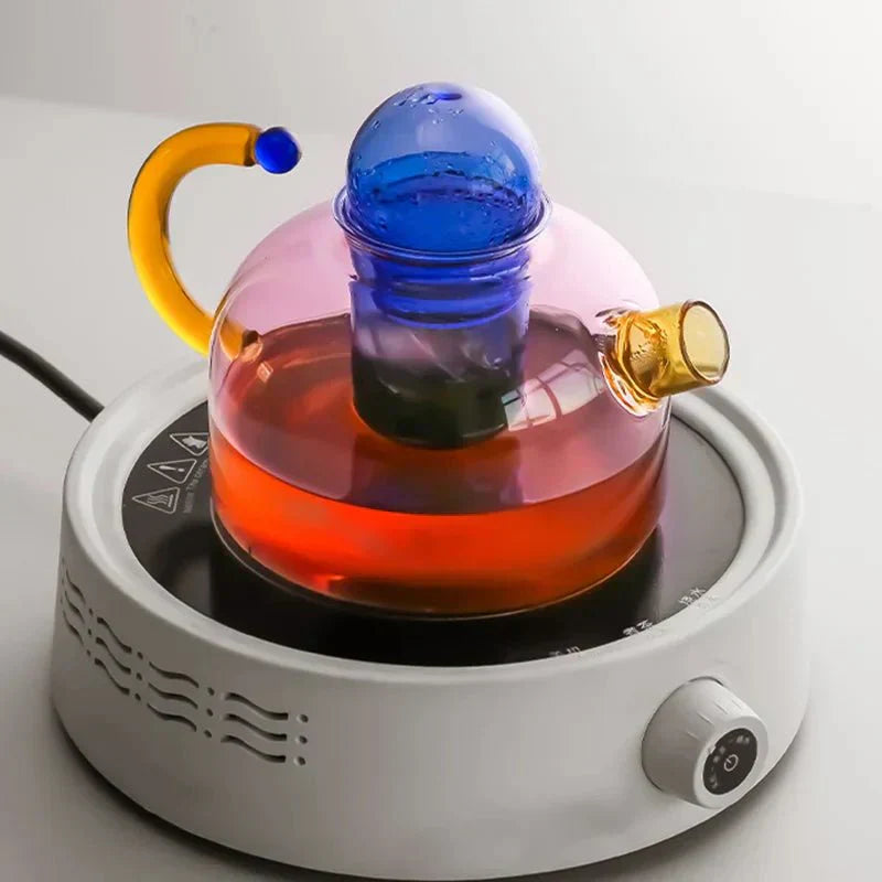 Vibrant Heat Resistant Glass Teapot Set