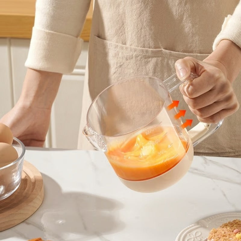 Easy Mix Measuring Cup with Built-in Stirrer