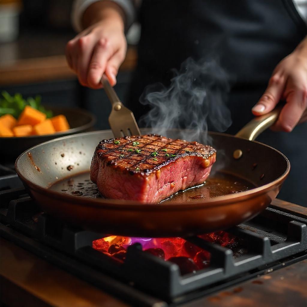 Premium Copper Non Stick Frying Pan with Quick Heat