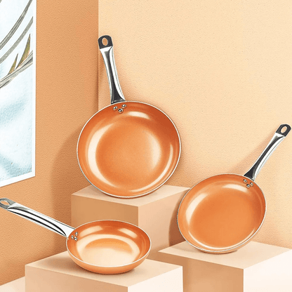 Premium Copper Non Stick Frying Pan with Quick Heat