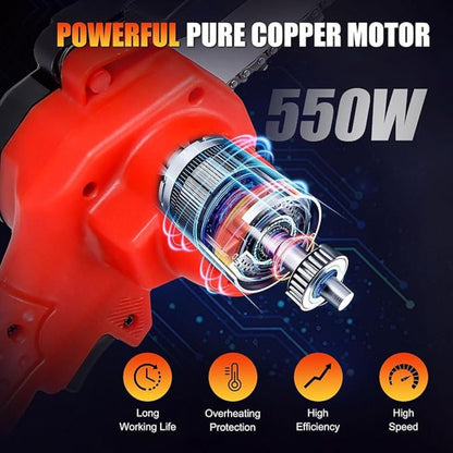 Cordless Mini Chainsaw 4.3" – Lightweight Rechargeable Electric Pruner - Cordless Chainsaw - Wild Eye Vision